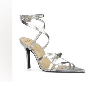 Black suede studio kimora Silver Strappy Heels